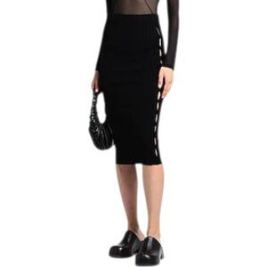 Cotton Citizen Black Ribbed Cut Out Midi Skirt XS